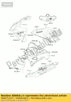 560631527, Kawasaki, patroon, upp motorkap, l zx900-e1 kawasaki zx 900 2000, Nieuw