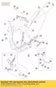 ktm 4700304003390 poggiapiedi l. + r. cpl. 85 sx 03 - Il fondo