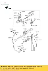 Here you can order the lever comp,fron from Suzuki, with part number K132361346: