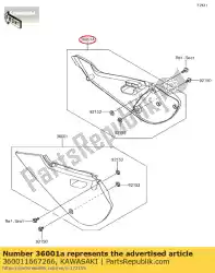 Aqui você pode pedir o lado da capa, rh, s. White kx65-a4 em Kawasaki , com o número da peça 360011667266: