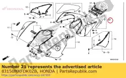 set illus achteropvang van Honda, met onderdeel nummer 83150MKFDK0ZB, bestel je hier online: