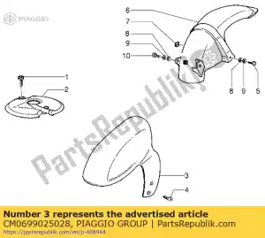 Piaggio Group CM0699025028 front mudguard - Bottom side