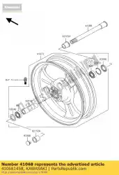 Here you can order the axle,fr vn1500-p1 from Kawasaki, with part number 410681458: