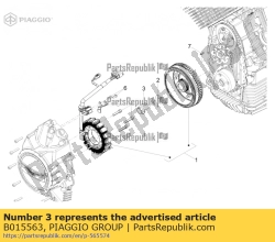 Aprilia B015563, ?ruba z ko?nierzem m14x30, OEM: Aprilia B015563