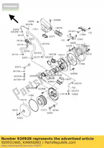 kawasaki 920931460 afdichting, kanaal, rh vn1500-e1 - Onderkant