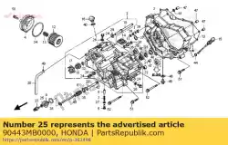 Ici, vous pouvez commander le rondelle d'étanchéité, 10 mm auprès de Honda , avec le numéro de pièce 90443MB0000: