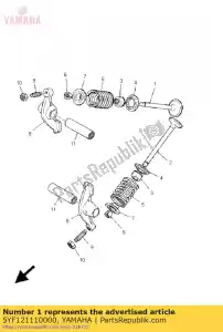 yamaha 5YF121110000 válvula, entrada - Lado inferior