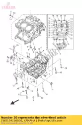 Ici, vous pouvez commander le couvercle, pompe à huile auprès de Yamaha , avec le numéro de pièce 1WS154160000: