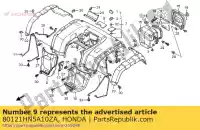 80121HN5A10ZA, Honda, parafango, r. centro * nh1 honda trx350fe fourtrax rancher 4x4 es 350 , Nuovo