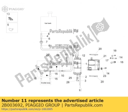 Aprilia 2B003692, Sae 30 r12a-3/16 pijp, OEM: Aprilia 2B003692