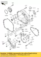 110601716, Kawasaki, guarnizione, gruppo elettrogeno klf300-c kawasaki klf 300 2000 2001 2002 2003 2004 2005 2006, Nuovo