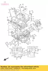 Aquí puede pedir perno, brida de Yamaha , con el número de pieza 958170607000: