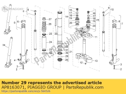 Aprilia AP8163071, Pier?cie? stop, OEM: Aprilia AP8163071