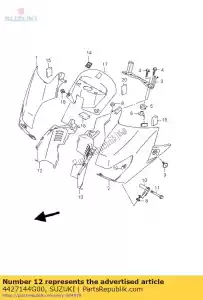 Suzuki 4427144G00 cerradura de encendido de la cubierta lateral - Lado inferior