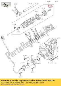 Kawasaki 921541837 ?ruba, gniazdo, 6x20 - Dół