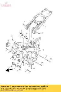Yamaha 5PS211900000 rear frame comp. - Bottom side