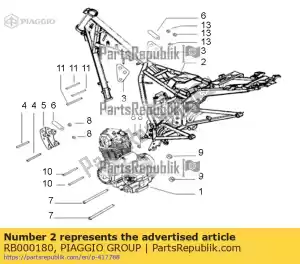 Piaggio Group RB000180 frames - Bottom side