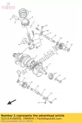 Here you can order the plane bearing, crankshaft 1 from Yamaha, with part number 3LD114166000: