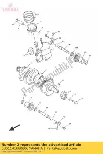 yamaha 3LD114166000 vliegtuiglager, krukas 1 - Onderkant