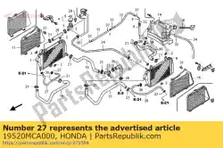 Ici, vous pouvez commander le tuyau, r. Drainer auprès de Honda , avec le numéro de pièce 19520MCA000: