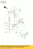 430101083, Kawasaki, haste-assy-freio kawasaki zr7  f s zr zephyr d 7 7s 750 , Novo