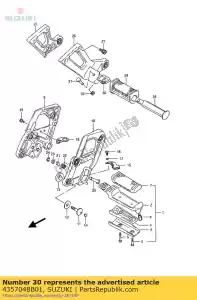 suzuki 4357048B01 cushion,fr foot - Bottom side