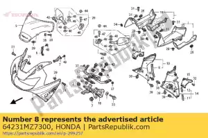 Honda 64231MZ7300 afdichting koplamp onder - Onderkant