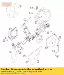 Aquí puede pedir bota de conexión del carburador 2000 de KTM , con el número de pieza 59006026000: