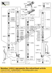 Qui puoi ordinare tappo, valvola aria kx500-a2 da Kawasaki , con numero parte 110121391: