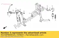 50150MBWD20, Honda, support, béquille latérale honda cbr 600 1999 2000 2001 2002 2003 2004 2005 2006 2007, Nouveau