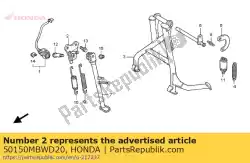 Aquí puede pedir soporte, soporte lateral de Honda , con el número de pieza 50150MBWD20: