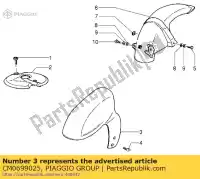 CM0699025, Piaggio Group, voorspatbord     , Nieuw