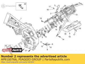 Piaggio Group AP9100766 plato - Lado inferior