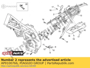 aprilia AP9100766 plate - Bottom side