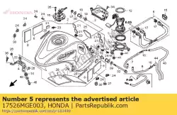 Aquí puede pedir comp. De manguera, alimentación de combustible de Honda , con el número de pieza 17526MGE003: