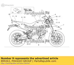 Piaggio Group 899263 naklejka na tyln? owiewk? z prawej strony 