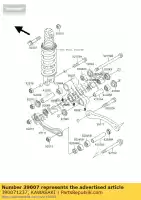 390071237, Kawasaki, Rami?-susp, uni trak zx1100-d3 kawasaki zz r zzr 1100 1995 1996 1998, Nowy