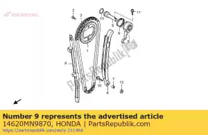 honda 14620MN9870 guide, chaîne à cames - La partie au fond