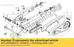 Ici, vous pouvez commander le boîtier, chaîne d'entraînement auprès de Honda , avec le numéro de pièce 40510MBB010:
