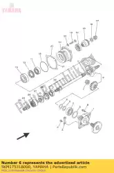 Ici, vous pouvez commander le cale, pignon (1. 0t) auprès de Yamaha , avec le numéro de pièce 5KM17531B000: