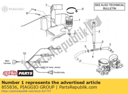 Aprilia 855836, Solenoïde, OEM: Aprilia 855836