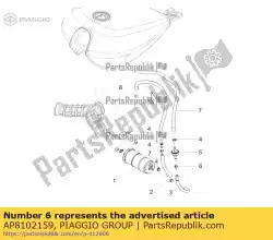 Ici, vous pouvez commander le collier de serrage auprès de Piaggio Group , avec le numéro de pièce AP8102159: