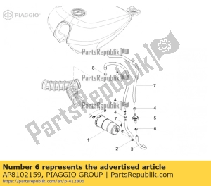 aprilia AP8102159 hose clamp - Bottom side