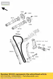 kawasaki 921520306 coleira, 8,2x10,6x6,9 er650a6s - Lado inferior