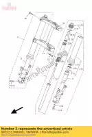 5KE231360000, Yamaha, tubo esterno (a destra) yamaha tz 250 2000 2001 2002, Nuovo