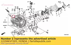 Aqui você pode pedir o guia, válvula (o. S.) em Honda , com o número da peça 12204KVY305: