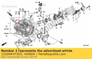 Honda 12204KVY305 guia, válvula (o.s.) - Lado inferior