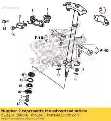 Aquí puede pedir soporte, eje de dirección de Honda , con el número de pieza 53223HC4000: