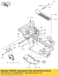 Ici, vous pouvez commander le 01 garde, diff avant auprès de Kawasaki , avec le numéro de pièce 550200165: