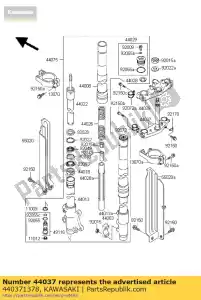 Kawasaki 440371378 houder-vork onder - Onderkant